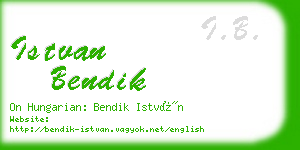 istvan bendik business card